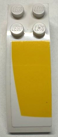 Slope, Curved 6 x 2 with Yellow Curved Panel Pattern Model Right Side (Sticker) - Set 75181