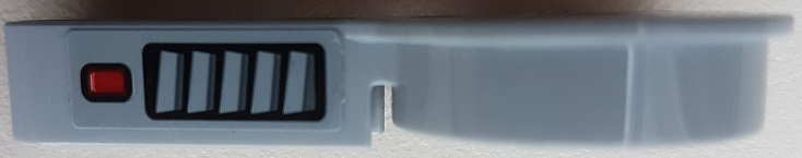 Technic Rotation Joint Disk with Large Pin and 3L Liftarm Thick with Vents and Red Rectangle Pattern Side B (Sticker) - Set 76086