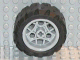 Wheel 30.4mm D. x 20mm with 3 Pin Holes with Black Tire 43.2 x 22 H (44292 / 44308)