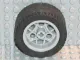 Wheel 30.4mm D. x 20mm with 3 Pin Holes with Black Tire 43.2 x 22 ZR (44292 / 44309)