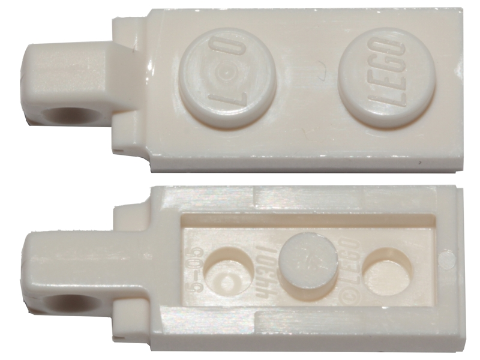 Hinge Plate 1 x 2 Locking with 1 Finger on End with Bottom Groove