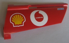 Technic, Panel Fairing #20 Large Long, Small Hole, Side A with Shell and Vodafone Logo Pattern (Sticker) - Set 8386