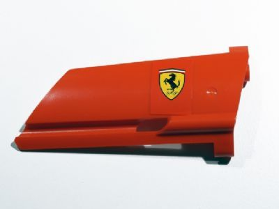 Technic, Panel Fairing #20 Large Long, Small Hole, Side A with Ferrari Logo Pattern (Sticker) - Set 8674