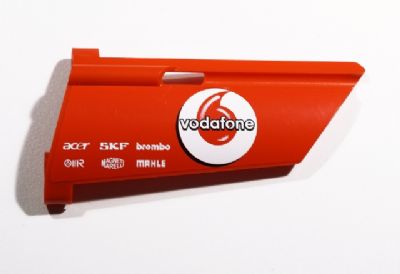 Technic, Panel Fairing #20 Large Long, Small Hole, Side A with 'vodafone', 'acer', 'SKF', 'brembo', 'OMR', 'MAGNETI MARELLI' and 'MAHLE' Pattern (Sticker) - Set 8674