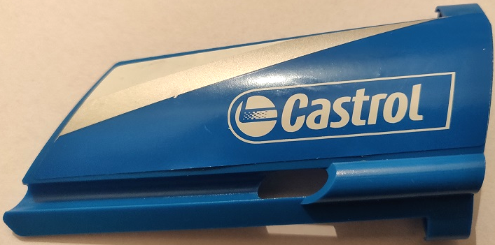 Technic, Panel Fairing #20 Large Long, Small Hole, Side A with 'Castrol' Pattern (Sticker) - Set 8461