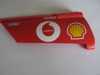Technic, Panel Fairing #21 Large Long, Small Hole, Side B with Shell and Vodafone Logo Pattern (Sticker) - Set 8386
