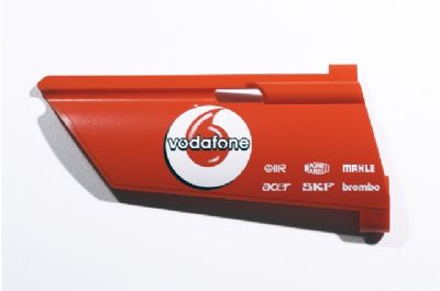 Technic, Panel Fairing #21 Large Long, Small Hole, Side B with 'vodafone', 'OMR', 'MAGNETI MARELLI', 'MAHLE', 'acer', 'SKF' and 'brembo' Pattern (Sticker) - Set 8674