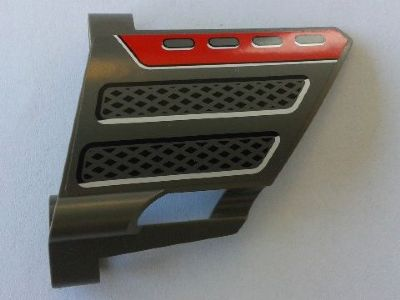 Technic, Panel Fairing #22 Large Short, Small Hole, Side A with Vent Holes and Grille Pattern (Sticker) - Set 8454