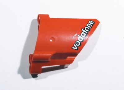 Technic, Panel Fairing #22 Large Short, Small Hole, Side A with 'vodafone' Pattern (Sticker) - Set 8674