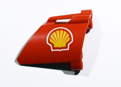 Technic, Panel Fairing #22 Large Short, Small Hole, Side A with Shell Logo Pattern (Sticker) - Set 8674