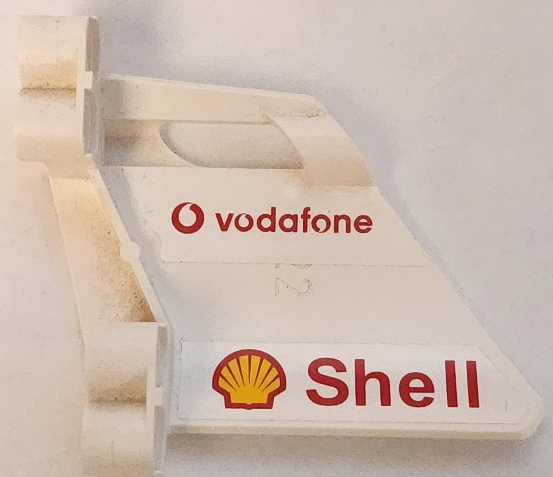 Technic, Panel Fairing #22 Large Short, Small Hole, Side A with Shell and Vodafone Logo Pattern (Stickers) - Set 8674