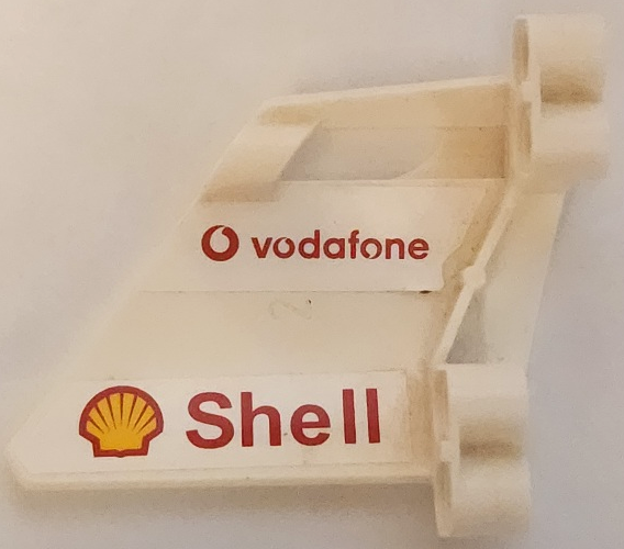 Technic, Panel Fairing #23 Large Short, Small Hole, Side B with Shell and Vodafone Logo Pattern (Stickers) - Set 8674