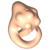 Minifigure, Headgear Head Top, SW Twi'lek, Looped Round Back (Bib Fortuna)