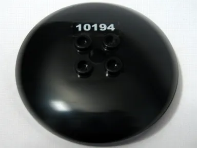 Dish 6 x 6 Inverted (Radar) - Hollow Studs with White '10194' Pattern (Sticker) - Set 10194