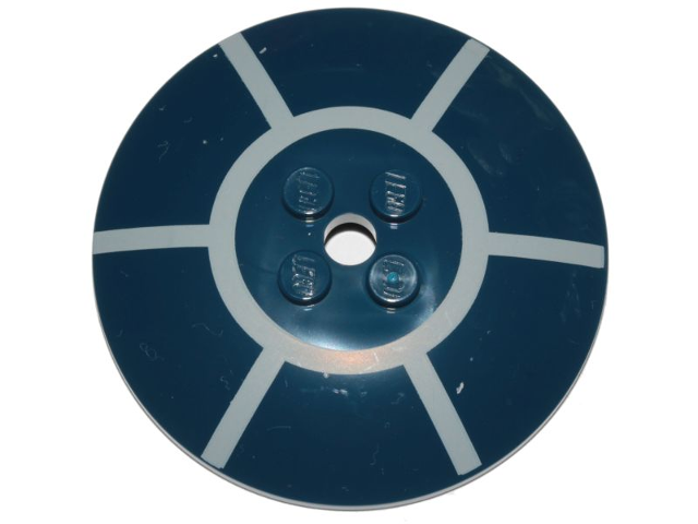 Dish 6 x 6 Inverted (Radar) - Solid Studs with Spoke Radial Pattern (R2-D2 Dome Top)