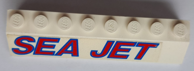 Slope 45 2 x 8 with 'SEA JET' Pattern Model Right Side (Sticker) - Set 5521