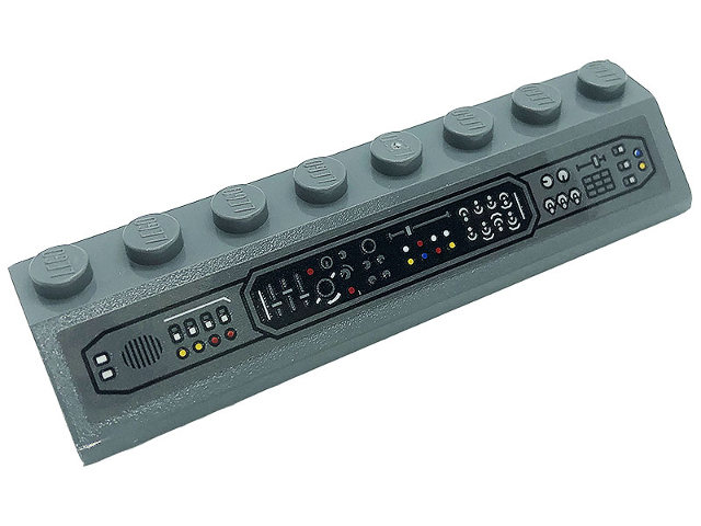 Slope 45 2 x 8 with Control Panel with Levers, Dials and Buttons Pattern (Sticker) - Set 76161