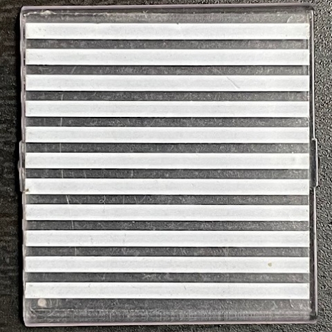 Glass for Window 4 x 4 x 3 Roof with 11 White Stripes Pattern (Sticker) - Set 6398