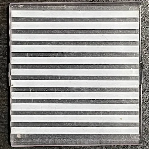 Glass for Window 4 x 4 x 3 Roof with 11 White Stripes Pattern (Sticker) - Set 6398