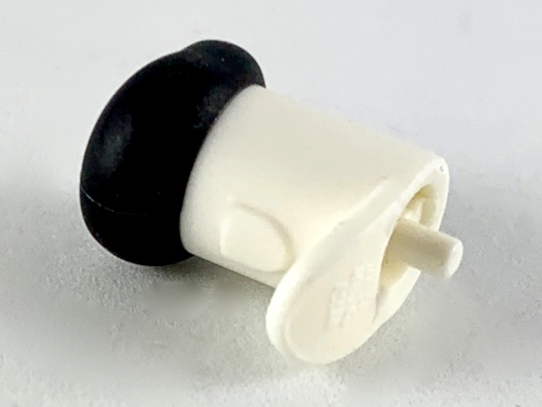 Minifigure, Hat with Small Pin, Tall Hat with Small Brim and Black Top Pattern (Undetermined Type)