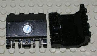 Panel 2 x 4 x 3 1/3 with Double Locking 2 Fingers Hinge with Porthole Pattern (Sticker) - Set 7783