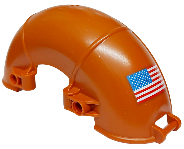 Technic, Panel Car Mudguard Arched 15 x 5 x 7 with United States of America (USA) Flag Pattern Side A