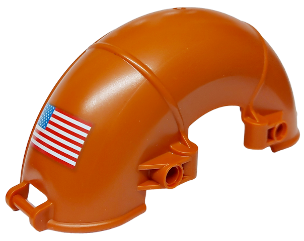 Technic, Panel Car Mudguard Arched 15 x 5 x 7 with United States of America (USA) Flag Pattern Side B