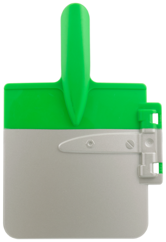 Duplo Door / Window Pane Shovel-Shaped with Metallic Silver Pattern