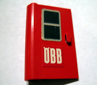 Door 1 x 3 x 4 Left with Black Window and 'ÖBB' (OBB) Pattern (Stickers) - Set 164