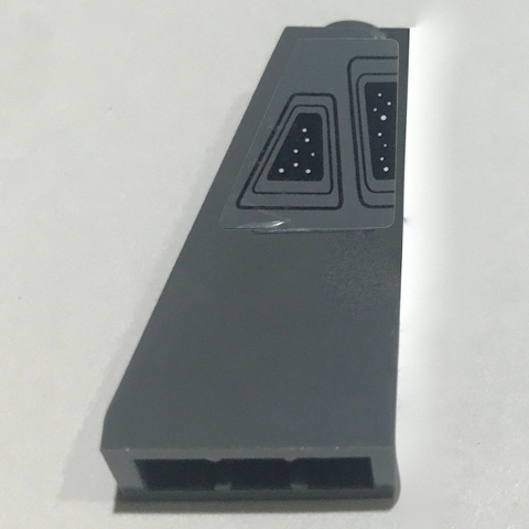 Slope 75 2 x 1 x 3 - Hollow Stud with Starry Window Model Left Side Pattern (Sticker) - Set 10221