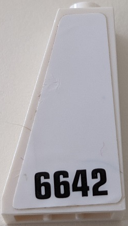 Slope 75 2 x 1 x 3 - Hollow Stud with Black 6642 Pattern (Sticker) - Set 70915