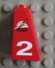 Slope 75 2 x 1 x 3 with Firefighter Logo and 2 Pattern Left (Sticker) - Set 8280