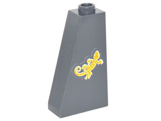 Slope 75 2 x 1 x 3 with Bright Light Orange Salamander Pattern (Sticker) - Set 41175