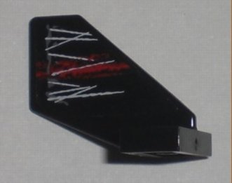 Tail Shuttle, Small with Space Police 3 White Damage and Red Stripe Pattern on Right Side (Sticker) - Set 5970