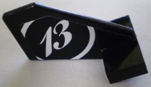 Tail Shuttle, Small with White '13' and Circle Pattern on Right Side (Sticker) - Set 8898