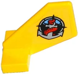 Tail Shuttle, Small with Deep Sea Logo with Silver Anchor and Red Tentacle Pattern on Left Side (Sticker) - Set 60092