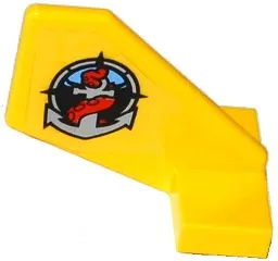 Tail Shuttle, Small with Deep Sea Logo with Silver Anchor and Red Tentacle Pattern on Right Side (Sticker) - Set 60092