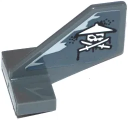 Tail Shuttle, Small with White Ninja Skull with Crossed Swords Pattern on Both Sides (Stickers) - Set 70601