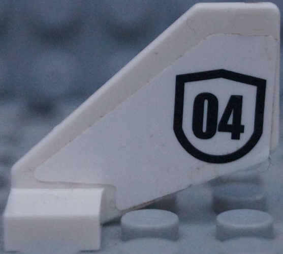 Tail Shuttle, Small with Black Number 04 Pattern on Both Sides (Stickers) - Set 60131