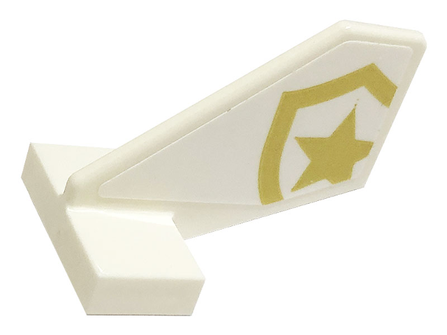 Tail Shuttle, Small with Gold Police Star Badge Logo Pattern on Both Sides (Stickers) - Set 60316