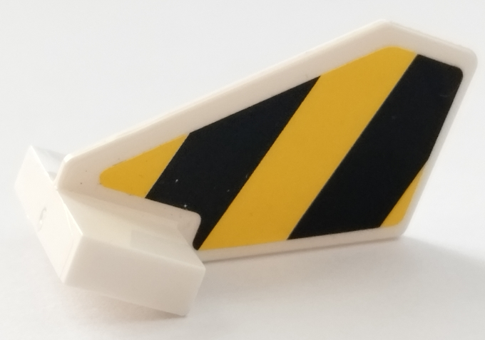 Tail Shuttle, Small with Black and Yellow Danger Stripes Pattern Model Right Side (Sticker) - Set 79122