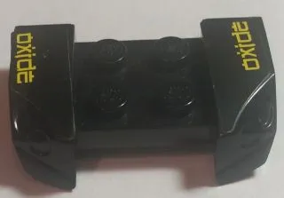 Vehicle, Mudguard 2 x 4 with Headlights Overhang with Yellow 'oxide' Pattern on Both Sides (Stickers) - Set 8681