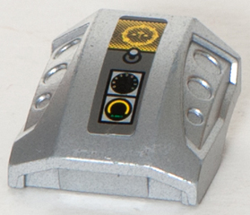 Slope, Curved 2 x 2 with Debossed Side Ports with Controls Pattern (Sticker) - Set 8632