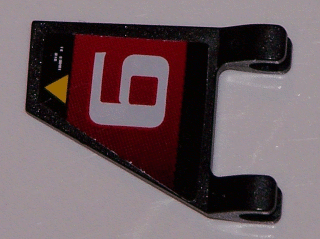 Flag 2 x 2 Trapezoid with Yellow Triangle and White Number 9 on Red Background Pattern Model Right Side (Sticker) - Set 8357