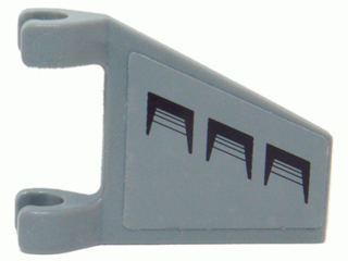 Flag 2 x 2 Trapezoid with 3 Black Vent Holes Pattern Model Right Side (Sticker) - Set 8057