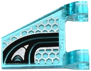 Flag 2 x 2 Trapezoid with Black Stripes on Silver Solar Array Pattern Model Right Side (Sticker) - Set 70168