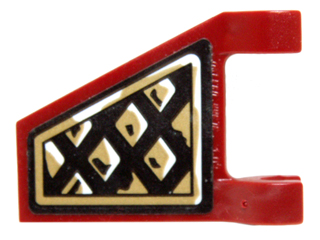 Flag 2 x 2 Trapezoid with Black and Gold Diamonds Pattern Model Left Side (Sticker) - Set 70732