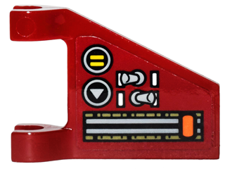 Flag 2 x 2 Trapezoid with Switches, Play and Pause Buttons, Slider Pattern (Sticker) - Set 70592