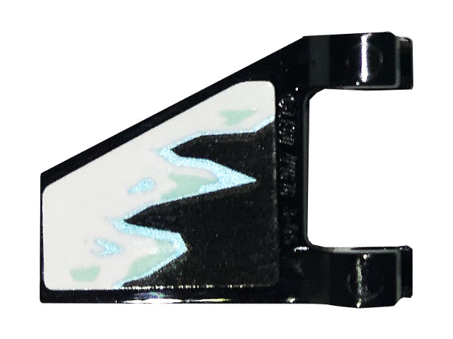 Flag 2 x 2 Trapezoid with White, Metallic Light Blue, and Light Aqua Ice Pattern 2 (Sticker) - Set 70678