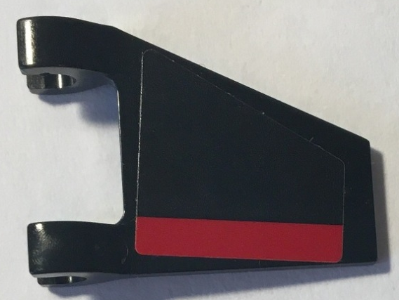 Flag 2 x 2 Trapezoid with Red Stripe Pattern Model Left Side (Sticker) - Set 70917